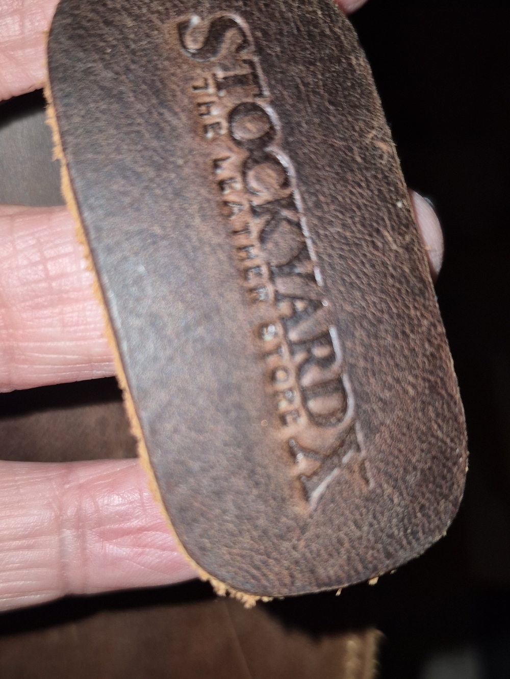 StockyardX Brown FullGrain Leather Doggy Crossbody Is functional & Unique. - Picture 5 of 16